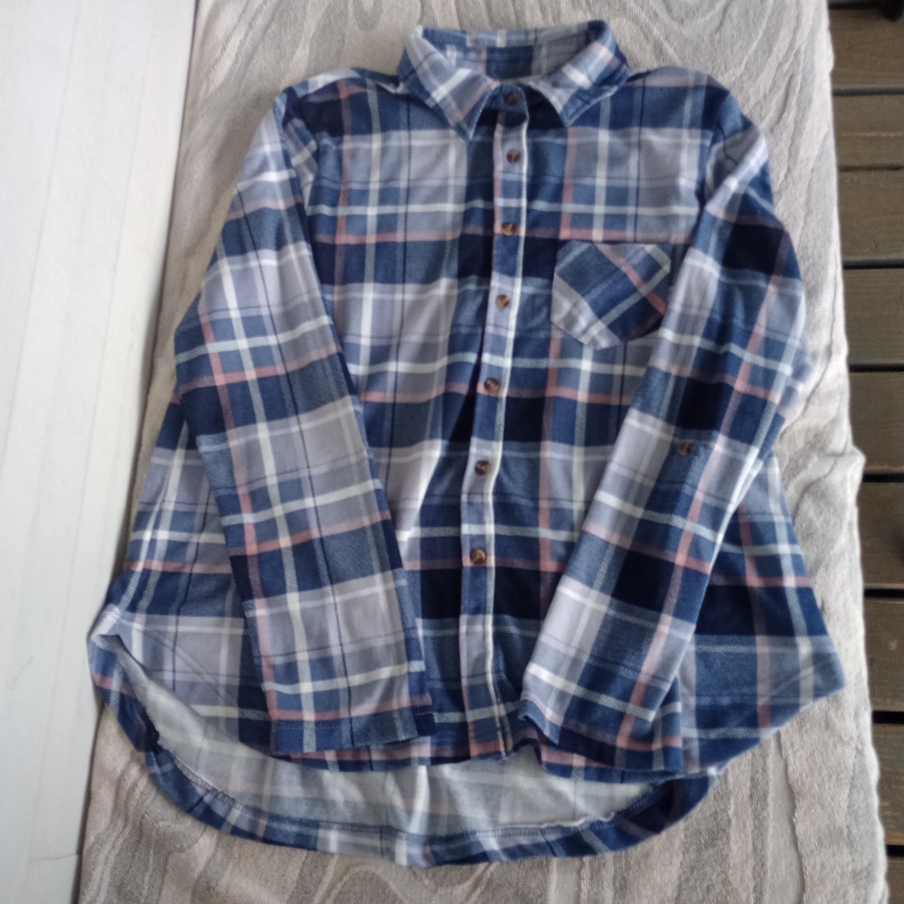 Bluenotes boyfriend fit button up shirt Sz Large